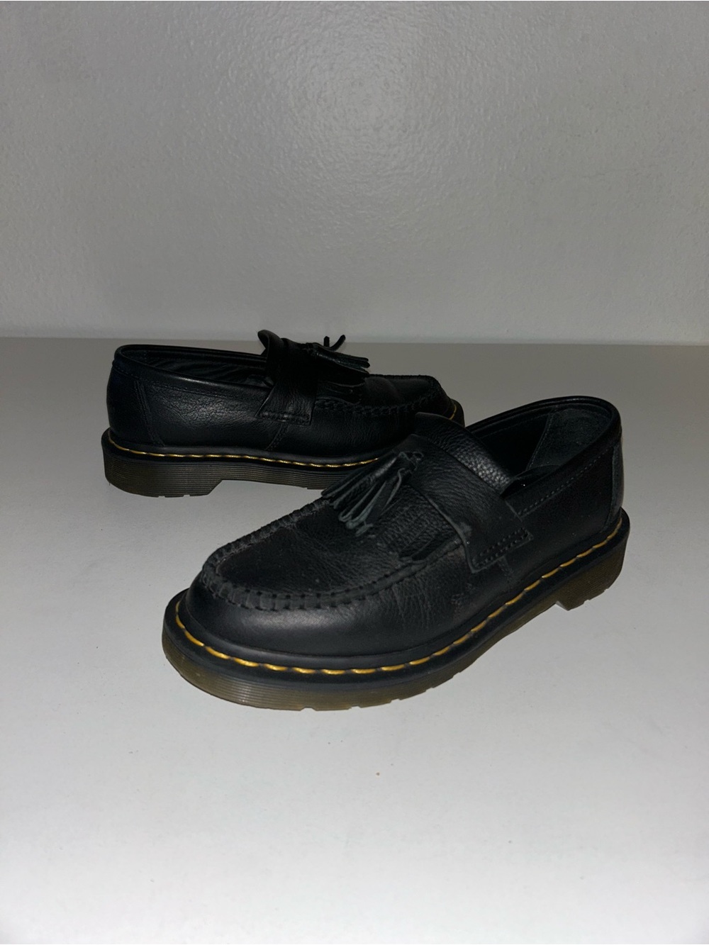 Dr. Martens Black Tassel Loafers with Yellow Stitching size women’s 7 - Picture 5 of 5